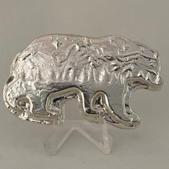 Forest Bear by Tomoko's Enterprize, 4oz .999 Fine Silver Poured Art