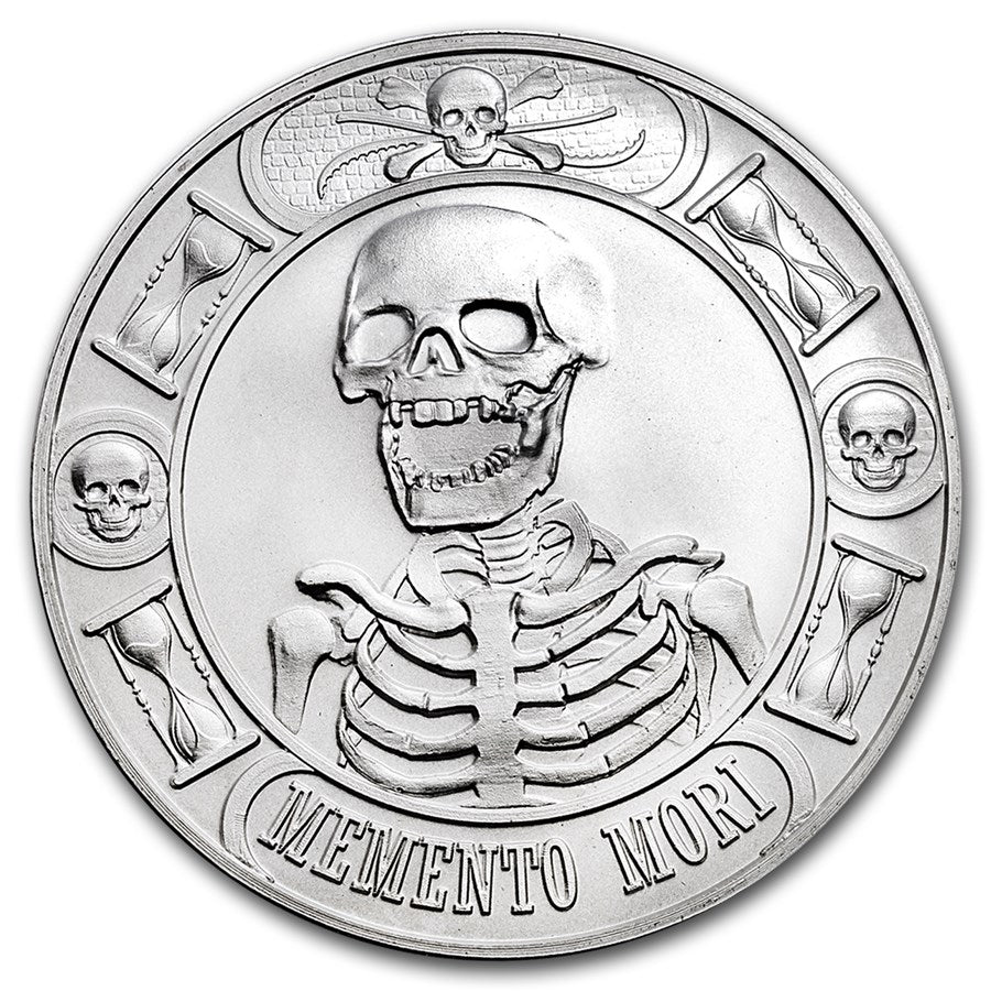 Momento Mori 1oz .999 Silver Brilliant Uncirculated Round Anonymous Mint
