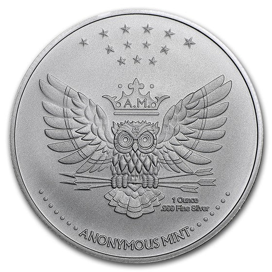 Momento Mori 1oz .999 Silver Brilliant Uncirculated Round Anonymous Mint