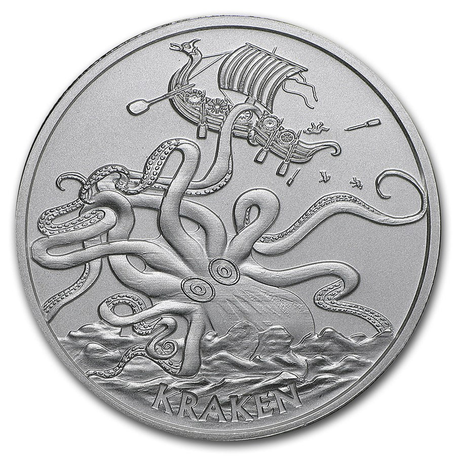 Kraken 1oz .999 Silver Brilliant Uncirculated Round Anonymous Mint