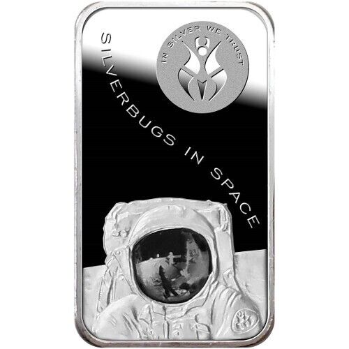 Silverbugs In Space, Proof Like by North American Mint, 1oz .999 Fine Silver Bar