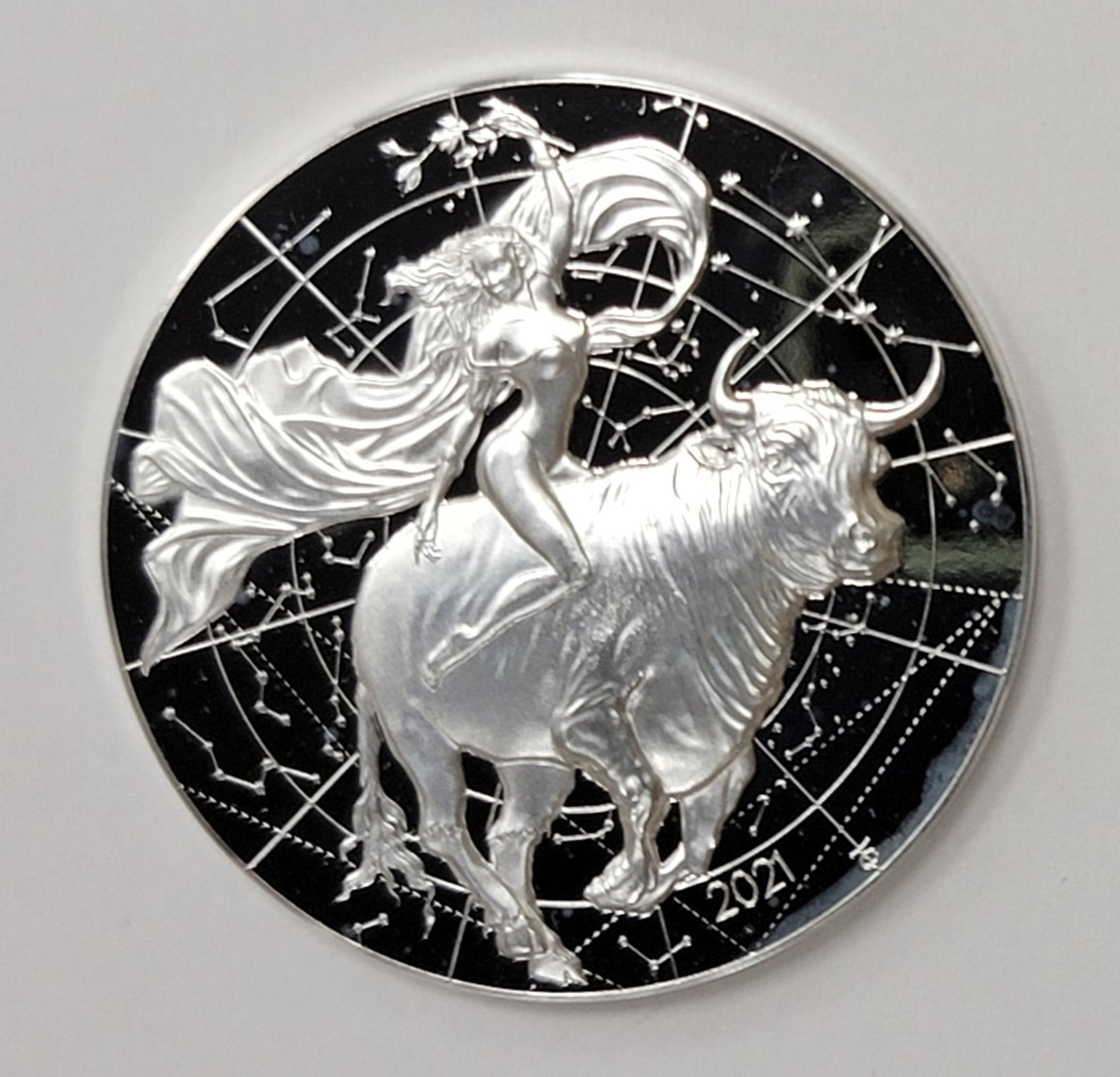 Mythos - The Seduction of Europe by Le Grand Mint, 1oz 0.9999 Fine Silver