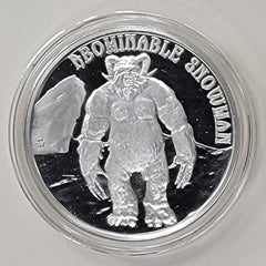 Cryptid Creatures Abominable Snowman 1oz .999 Silver Round - PM INC