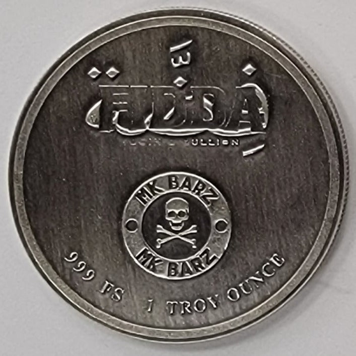 Alieni UFO Medaglia Rara Versata A Mano 1 Oncia Troy .999 Argento - Foto 7