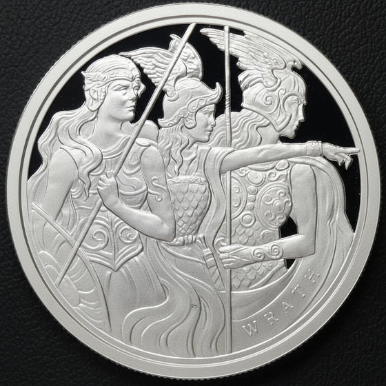 Wrath: Seven Deadly Sins - PROOF Finish by Pheli Mint, 2oz .999 Fine Silver Round - PM INC