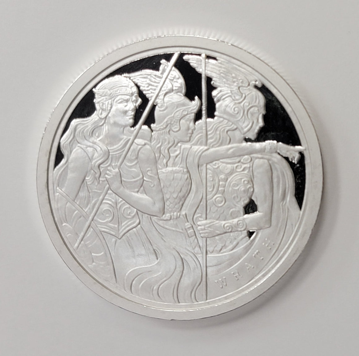 Wrath: Seven Deadly Sins - PROOF Finish by Pheli Mint, 2oz .999 Fine Silver Round