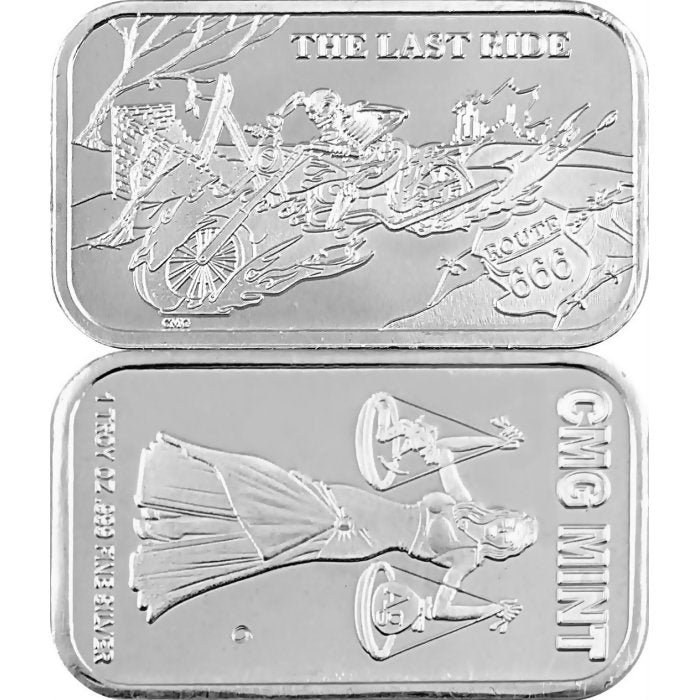 The Last Ride by CMG Mint - Prooflike 1 oz .999 Art Bar