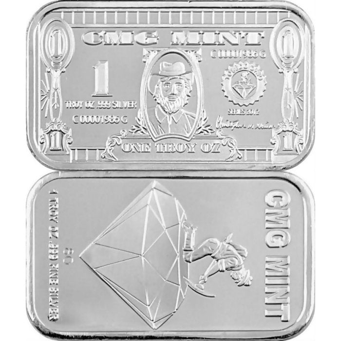 Easy Money by CMG Mint - Prooflike 1 oz .999 Silver Art Bar
