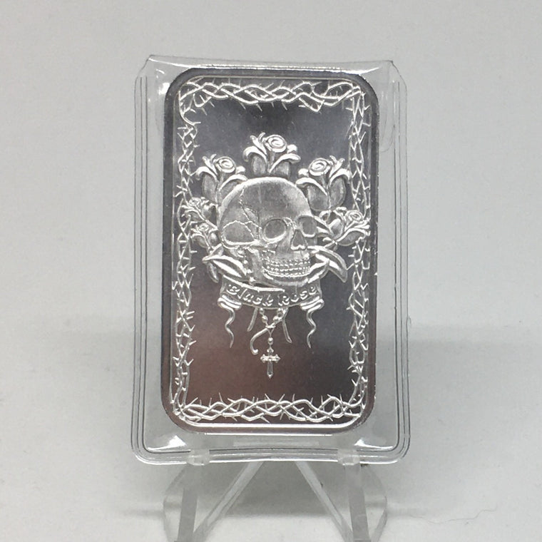 Black Rose Art Bar, 1oz, .999 Silver