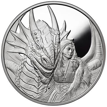 Friend of Foe - Anne Stokes Dragons Collection - 1oz .999 Silver Proof Round