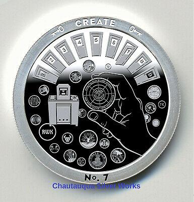 Through That Door Series #7 Create, by Chautauqua Silver Works, 1oz .999 Fine Silver Round