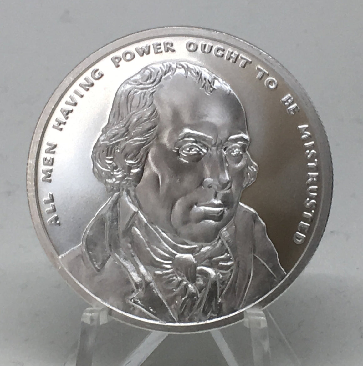 2017 James Madison by Silver Shield, Mini Mintage - BU 1 oz .999 Silver Round