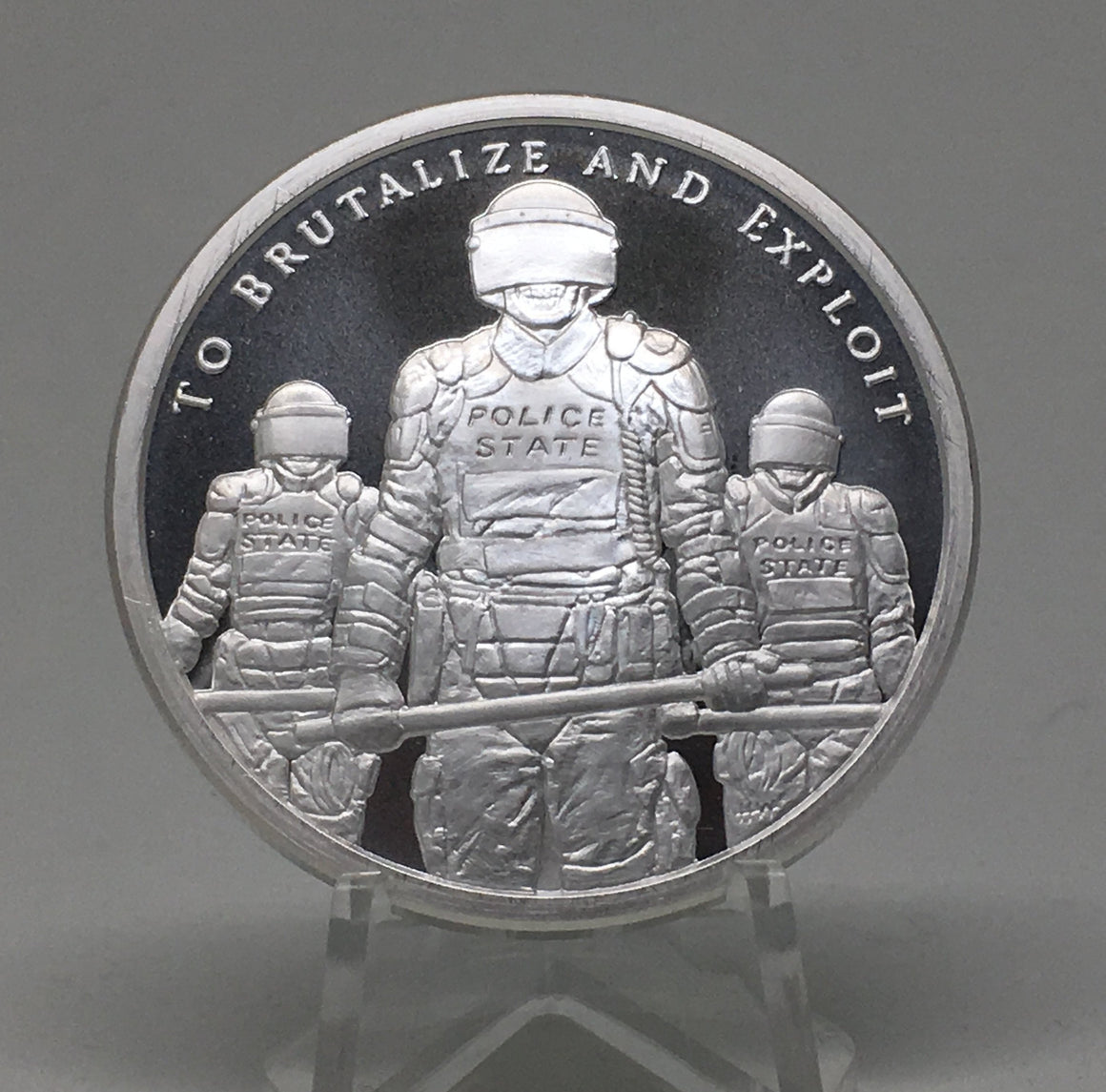 2018 Slave Police by Silver Shield, Mini Mintage - BU 2 oz .999 Silver Round