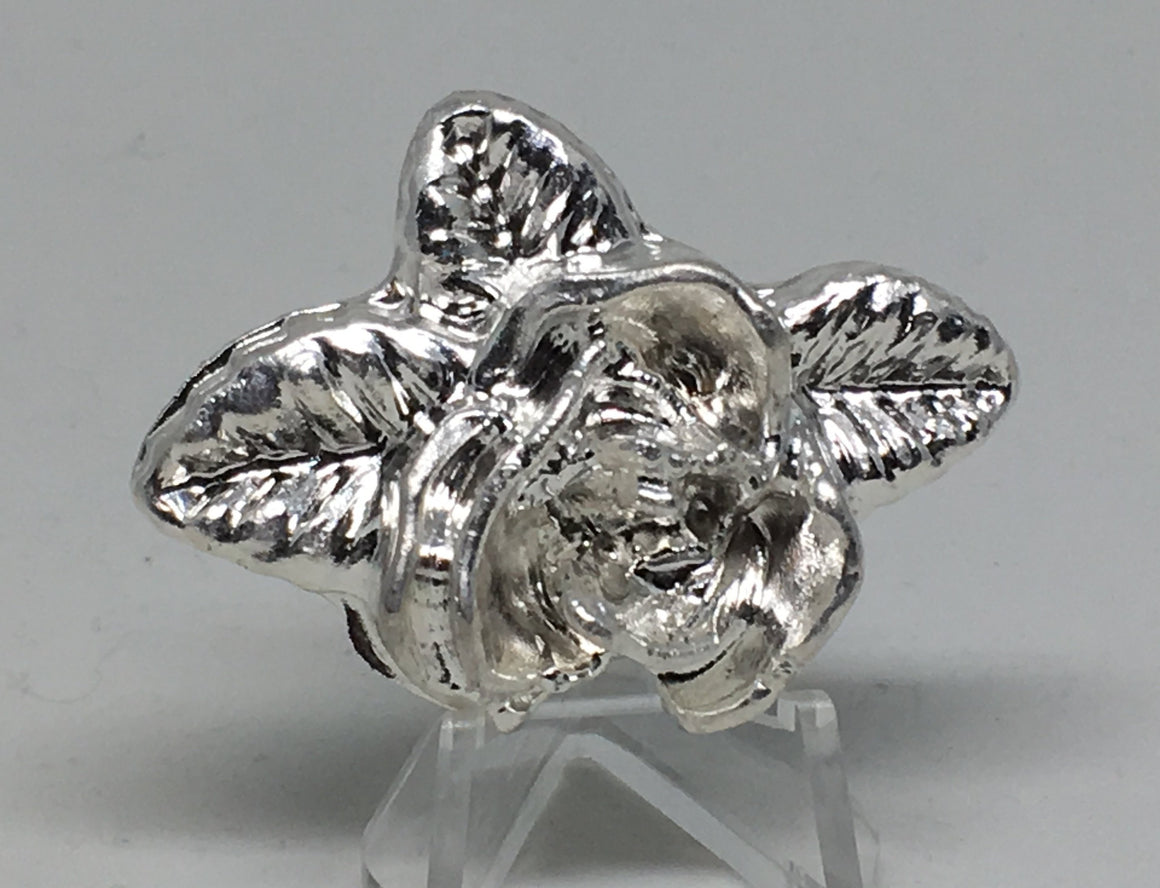 Rose Flower by Pheli Mint, Hand Poured 3oz, .999 Silver