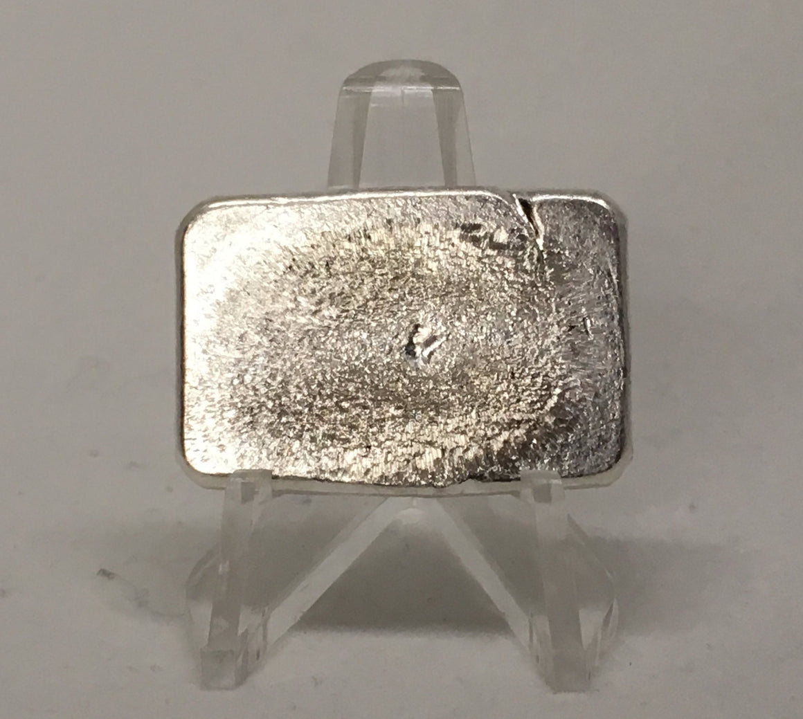 Beaver Bullion Hand Poured Bar 1oz, .999 Silver