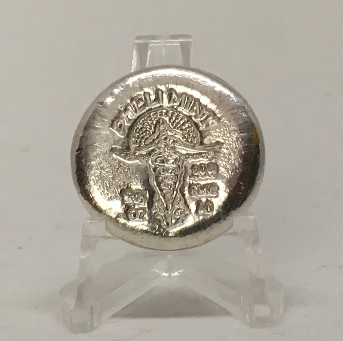 Pheli Mint Button, Hand Poured 1oz, .999 Silver