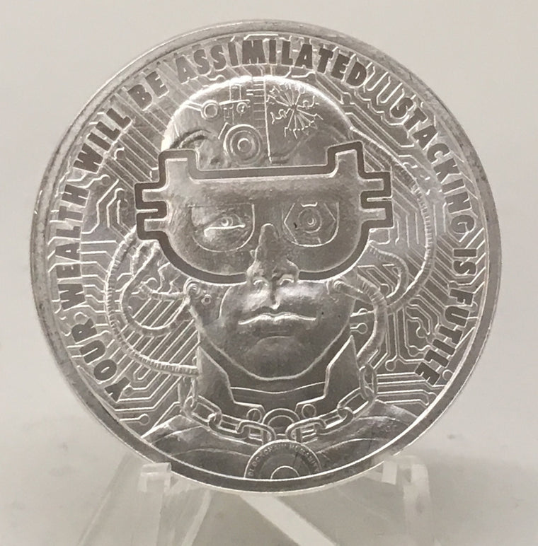 2018 BorgCoin by Silver Shield, Mini Mintage - BU 1 oz .999 Silver Round