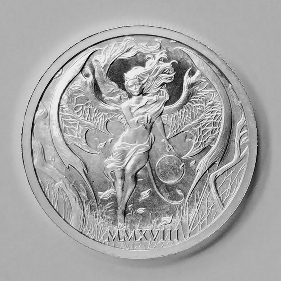 2018 Temptation of the Succubus - BU Finish by Pheli Mint, 2oz .999 Fine Silver Round