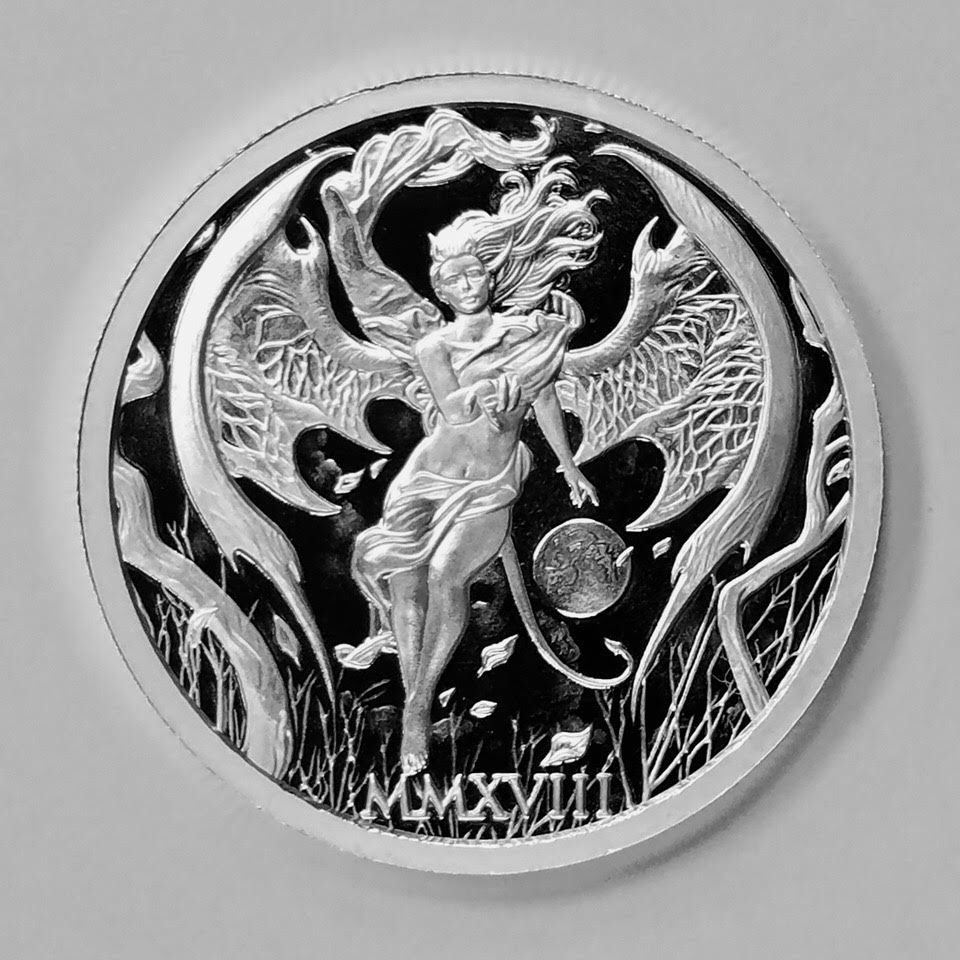 2018 Temptation of the Succubus - Proof Finish by Pheli Mint, 2oz .999 Fine Silver Round