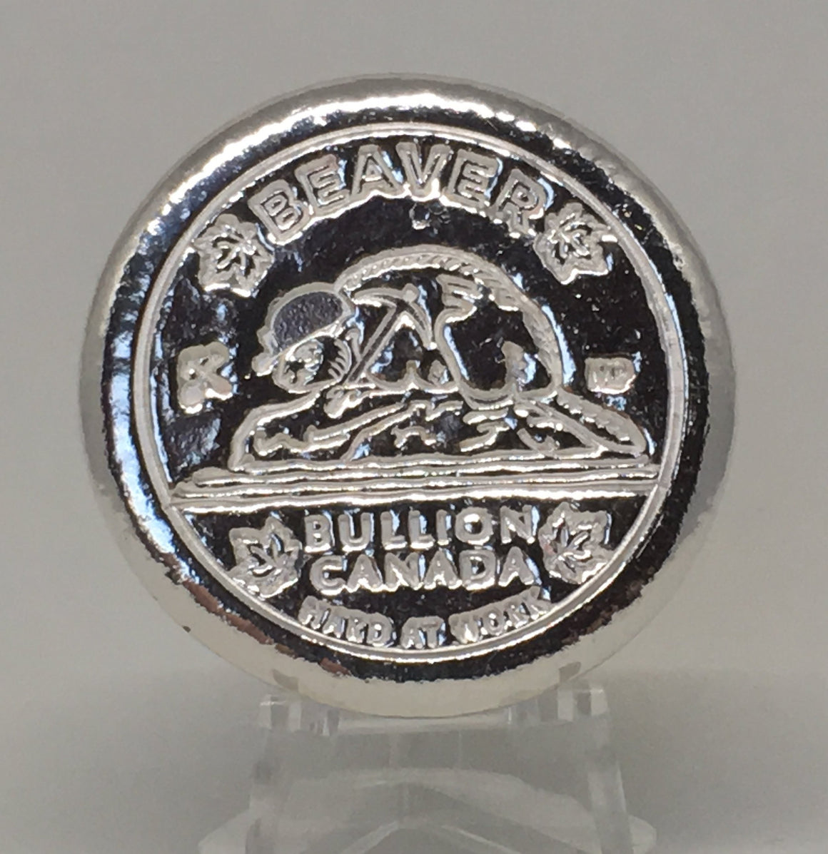 2019 Beaver Bullion 5oz Hand Poured .999 Silver Button