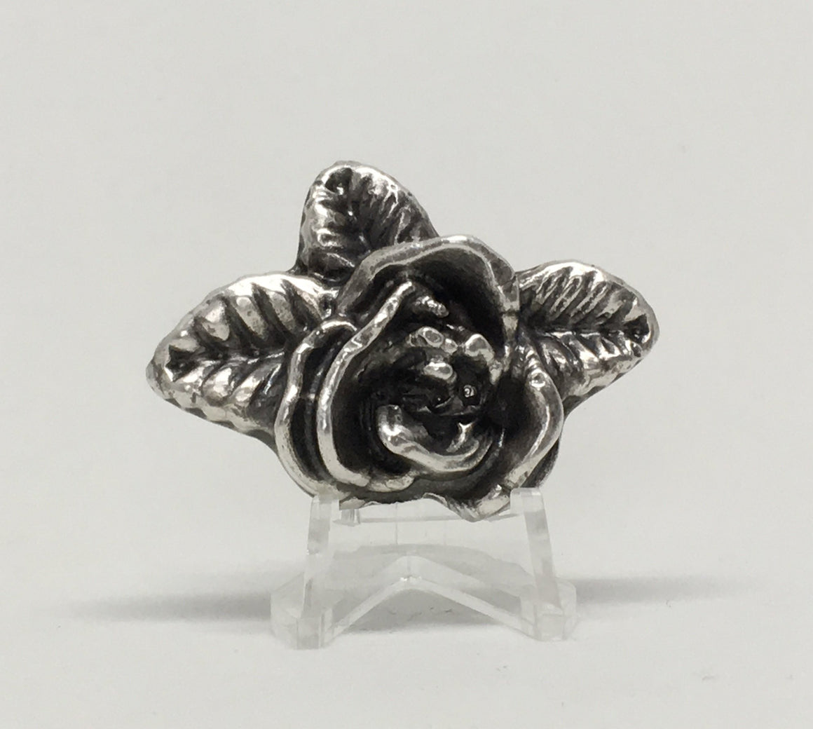 Antique Rose Flower by Pheli Mint, Hand Poured 3oz, .999 Silver