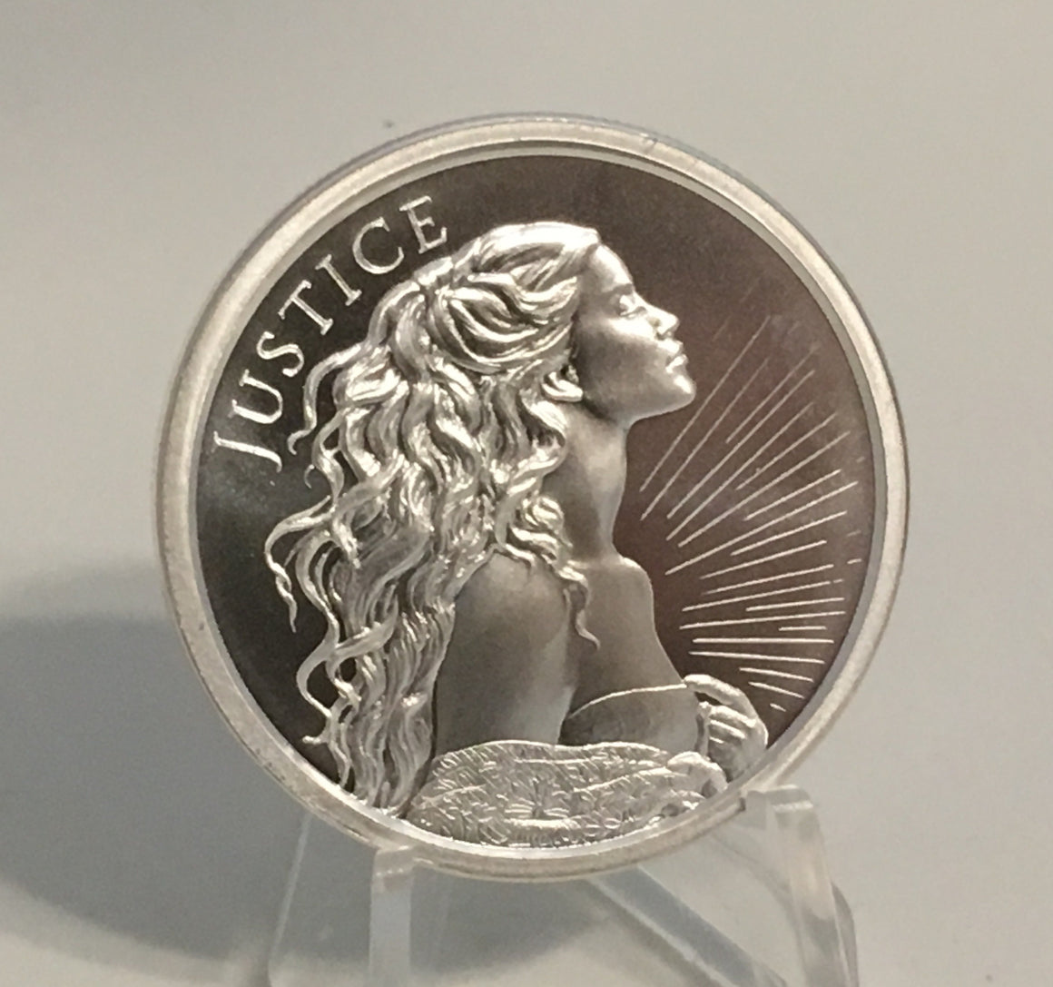 2018 Justice by Silver Shield, Mini Mintage - BU 1 oz .999 Silver Round