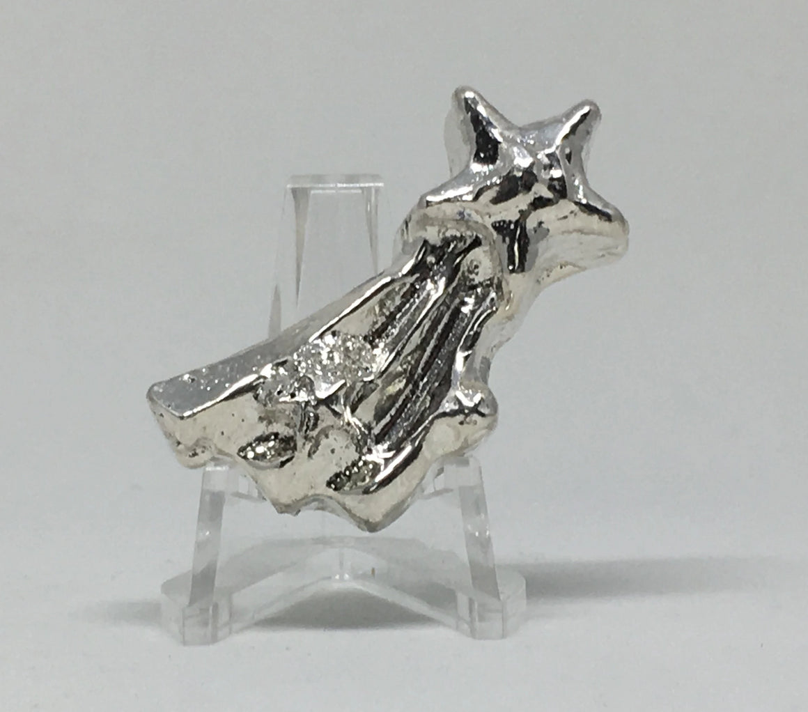 Shooting Star by Tomoko's Enterprize, .999 Fine Silver Poured Art