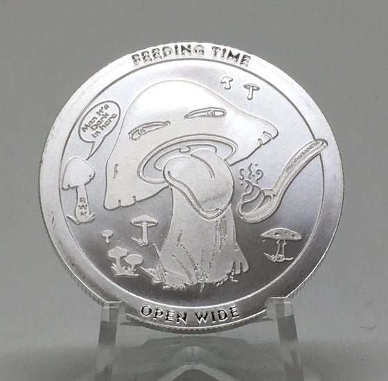 Toxic Series Too #4 Feeding Time, BU Finish by Chautauqua Silver Works, 1oz .999 Silver Round.
