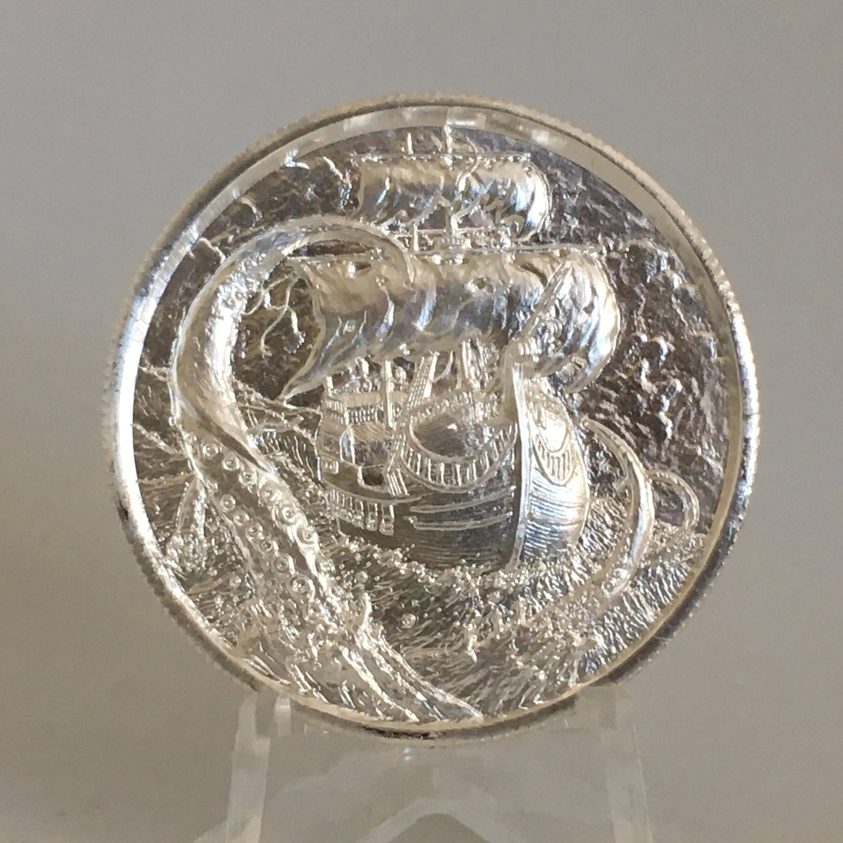 Privateer Series: Kraken, 2oz Ultra High Relief Silver Round