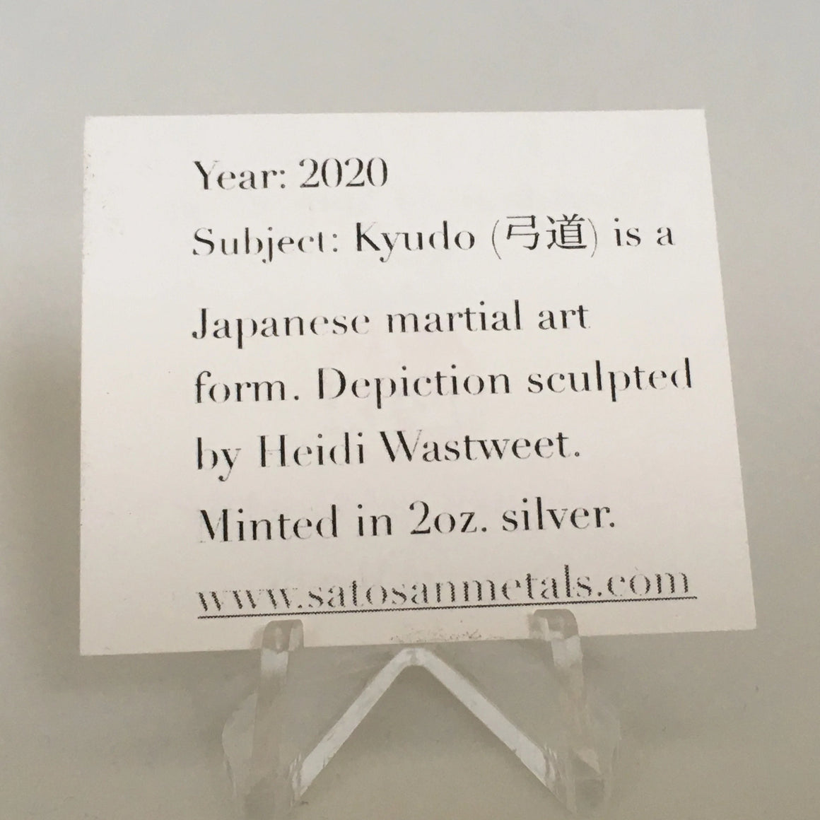 2020 Kyudo by Satosan Metals - 2 oz .999 Silver Round