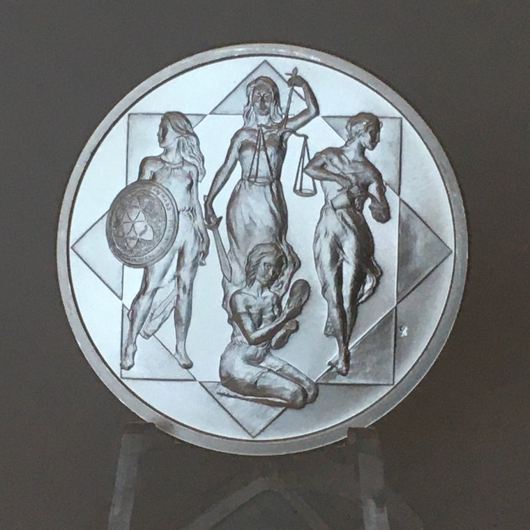 2020 Cardinal Virtues Mini Mintage by Silver Shield - BU 1 oz .999 Silver Round