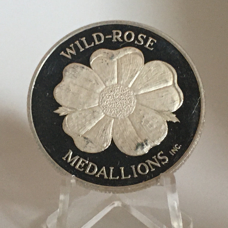 Wild-Rose Medallions Inc, 1 oz, .999 Fine Silver Round