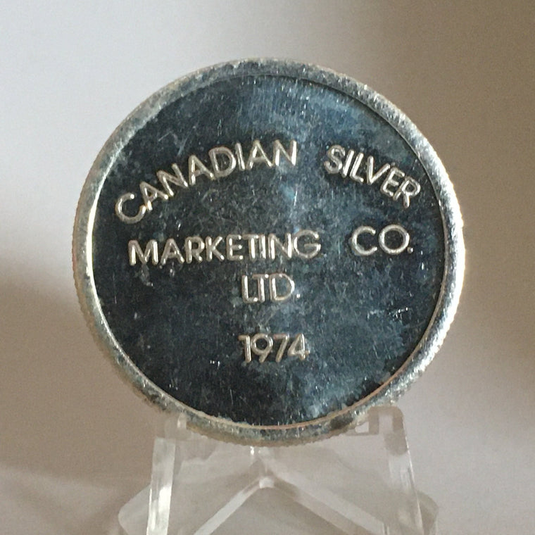 Canadian Silver Marketing Co. Ltd, 1974, 1 oz, .999 Fine Silver Round