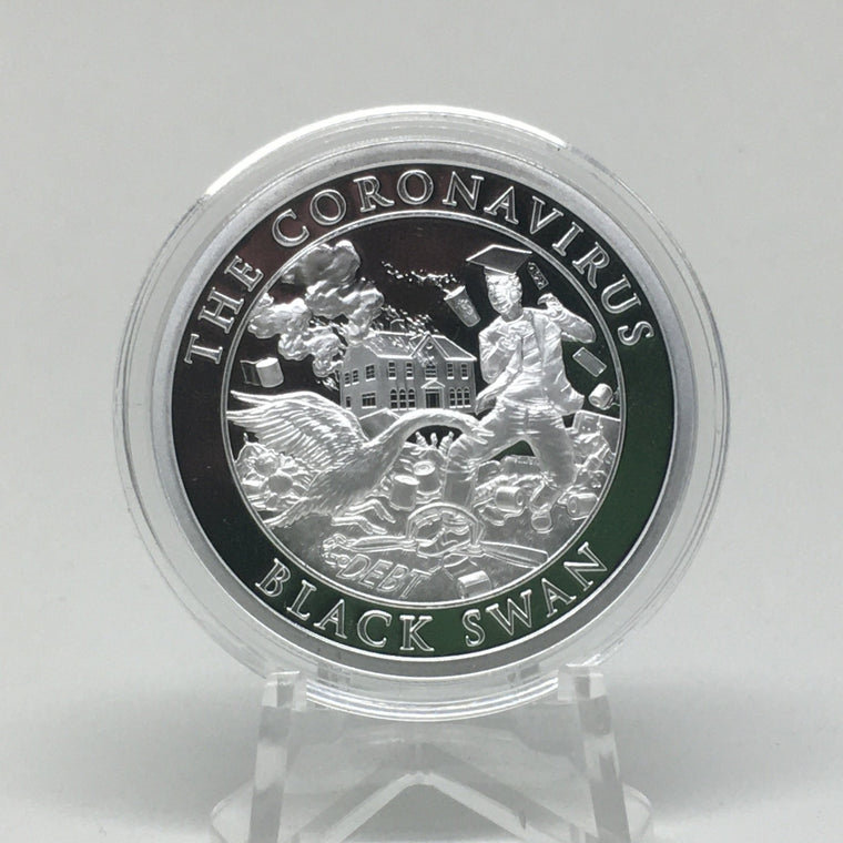 2020 Coronavirus Black Swan 1oz .999 Proof Silver Round by Silver Shield