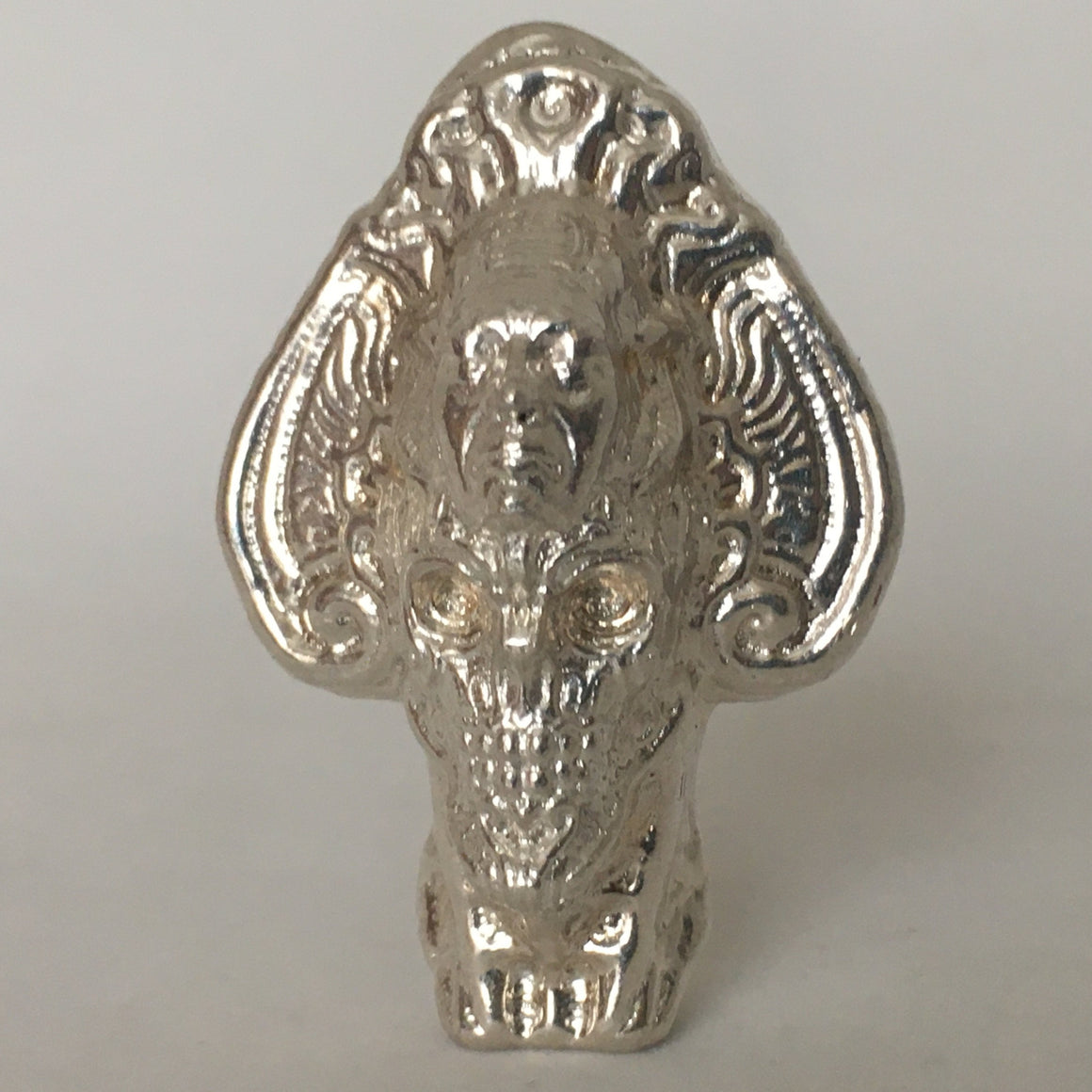 Skull Emperor by Tomoko's Enterprize, 6oz .999 Fine Silver Poured Art