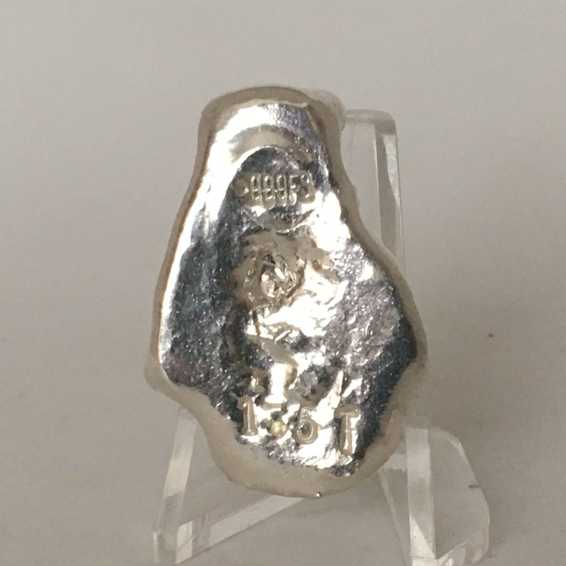 Space Bear by Tomoko's Enterprize, 1.5oz .999 Fine Silver Poured Art