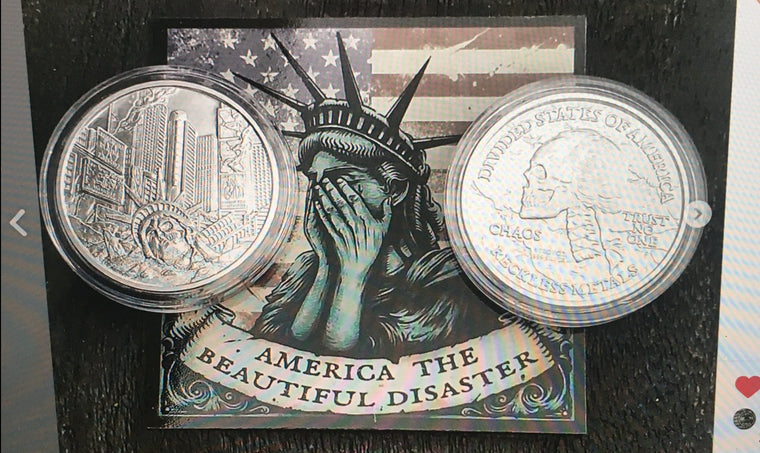 Death, Chaos & the Pursuit of Control by Reckless Metals, 1oz .999 Silver Round
