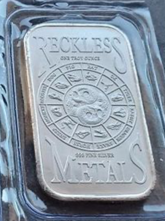 Year of The Ox, Infected Lunar Series by Reckless Metals, 1oz .999 Silver Bar