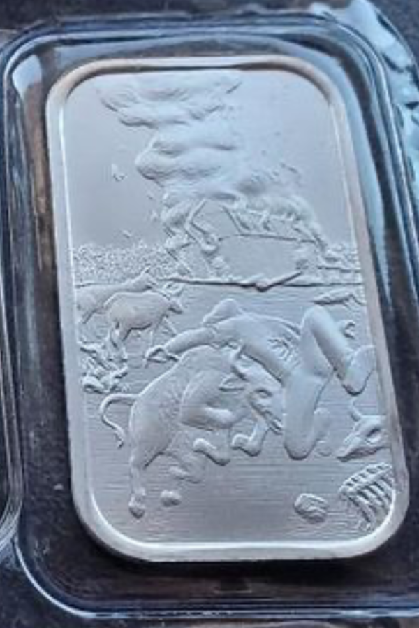 Year of The Ox, Infected Lunar Series by Reckless Metals, 1oz .999 Silver Bar
