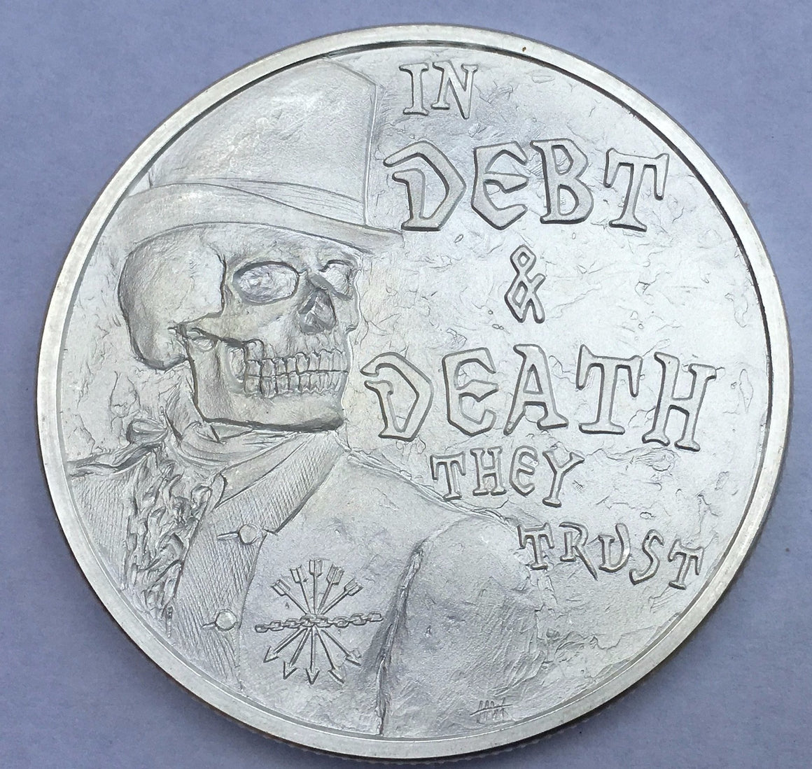 Debt & Death V3 by Silver Shield, Mini Mintage - BU 1 oz .999 Silver Round