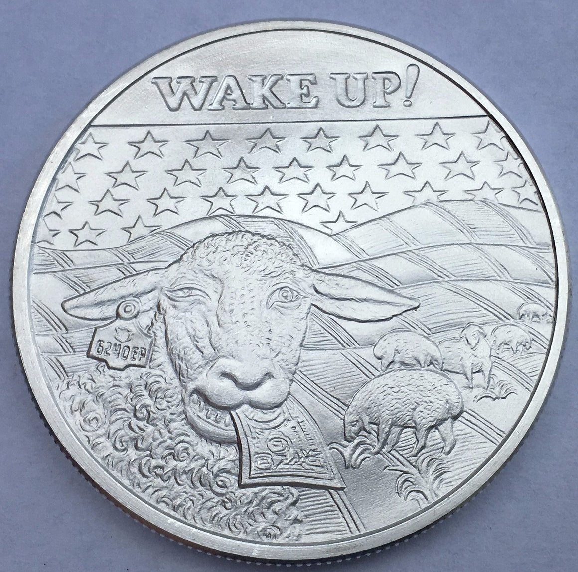 Wake Up! - BU Finish by Crescent City Silver, 1oz .999 Fine Silver Round