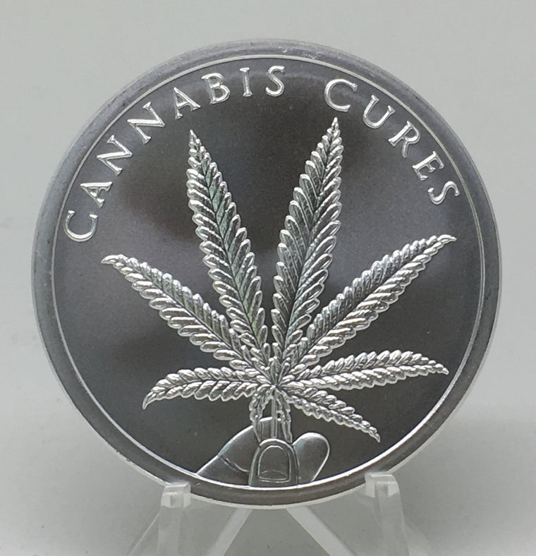 2018 Cannabis Cures by Silver Shield, Mini Mintage - BU 2 oz .999 Silver Round