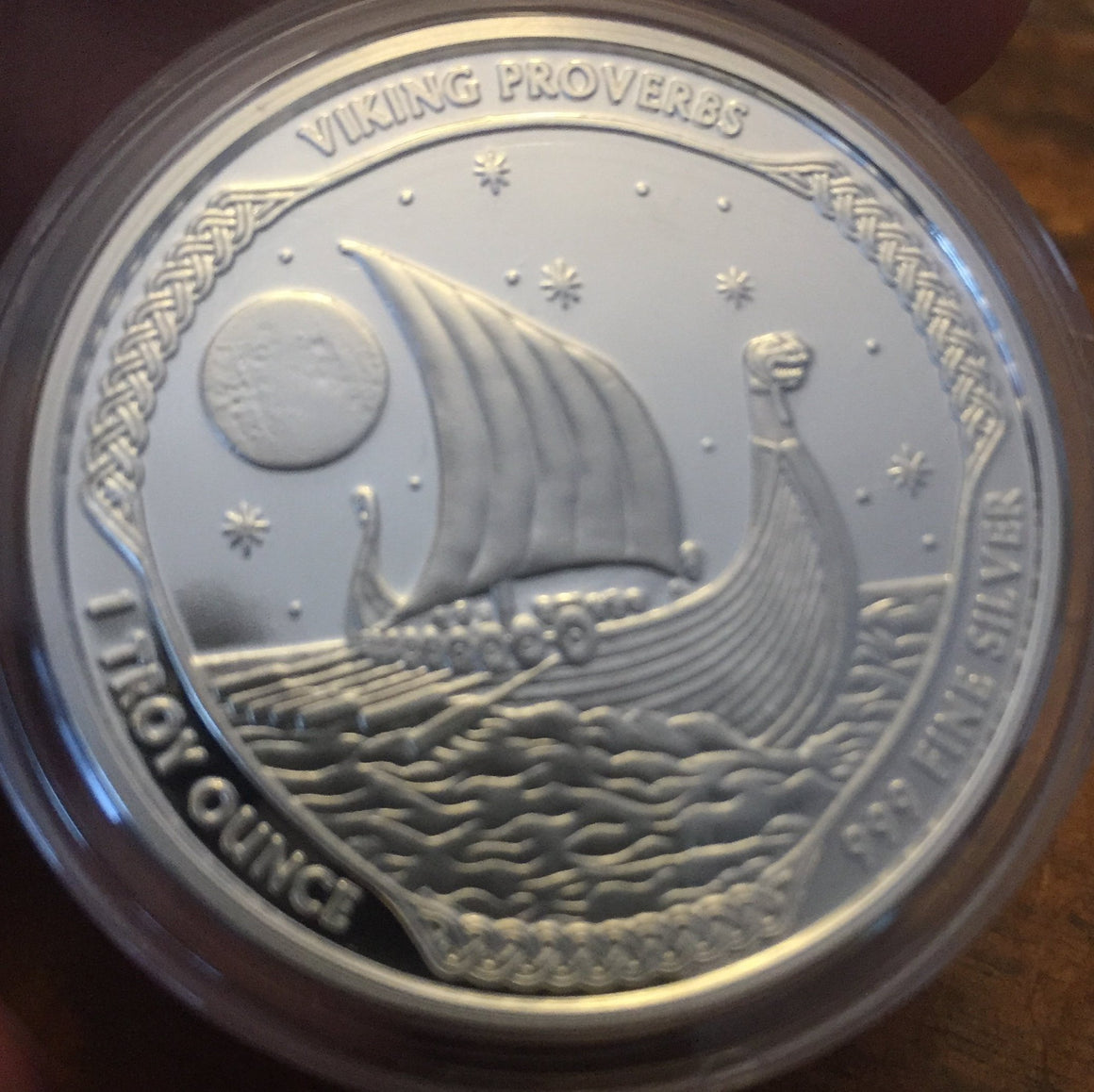 Never Walk Away - Viking Proverb Series - Proof Finish by Ericson Mint, 1oz .999 Fine Silver Round