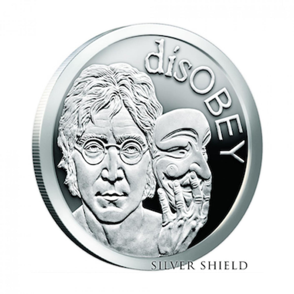 disOBEY Lennon by Silver Shield, Mini Mintage - BU 1 oz .999 Silver Round
