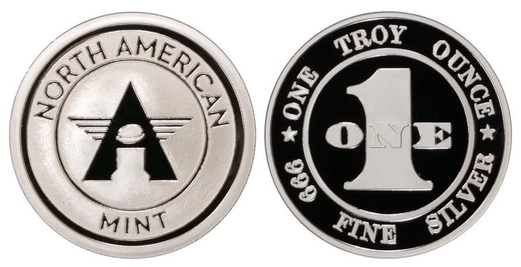 North American Mint Logo, Proof Like 1oz .999 Silver Round