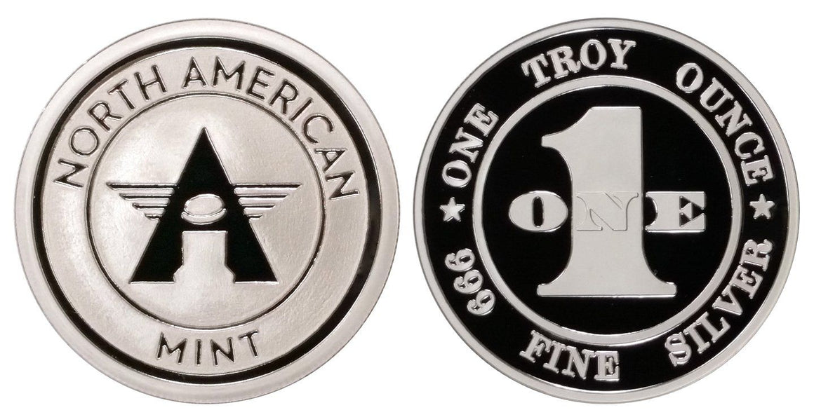 North American Mint Logo, Proof Like 1oz .999 Silver Round