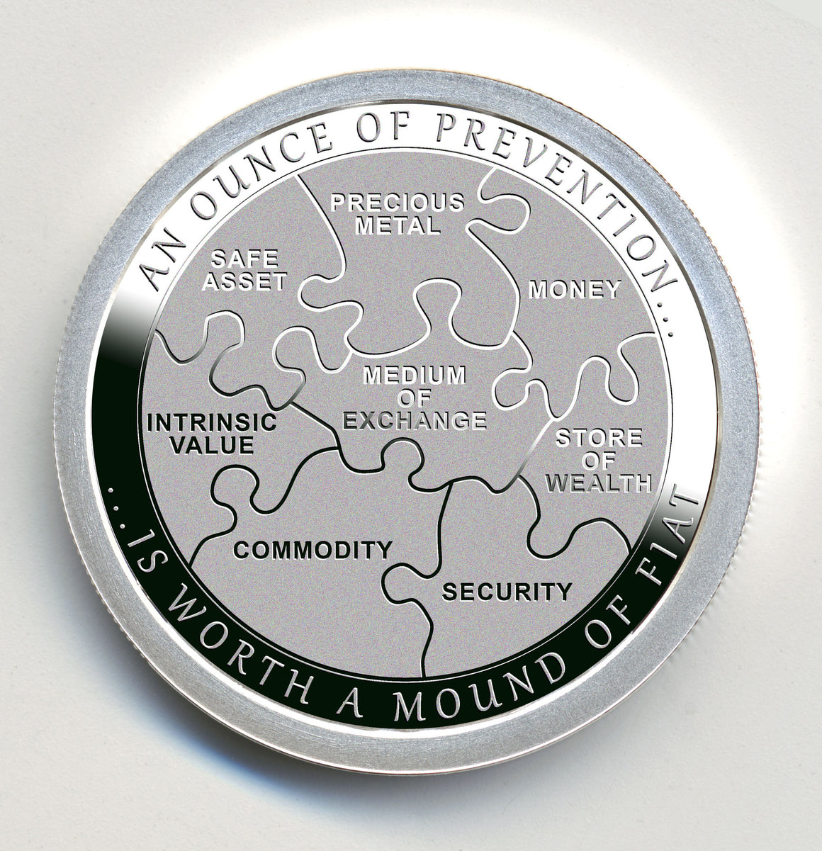 Ounce of Prevention - Security by Chautauqua Silver Works, 1oz .999 Fine Silver Round