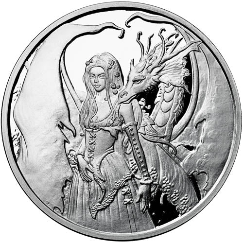 #6 Dragon Secrets - Amy Brown Collection - 1oz .999 Silver Proof Round