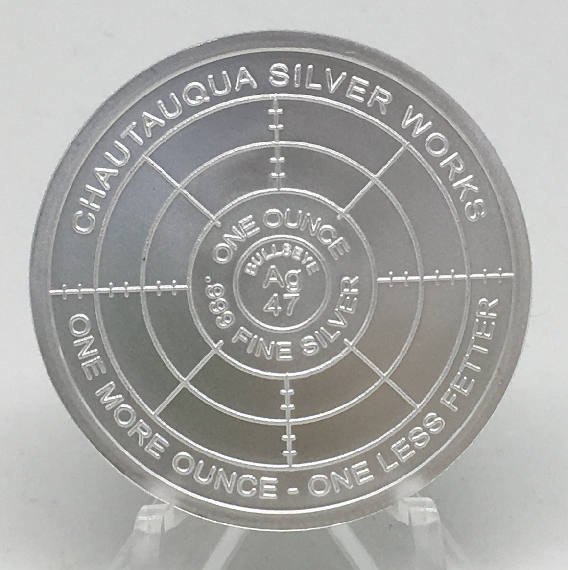 Toxic Series Too #1 Syringe Binge, BU Finish by Chautauqua Silver Works, 1oz .999 Silver Round.