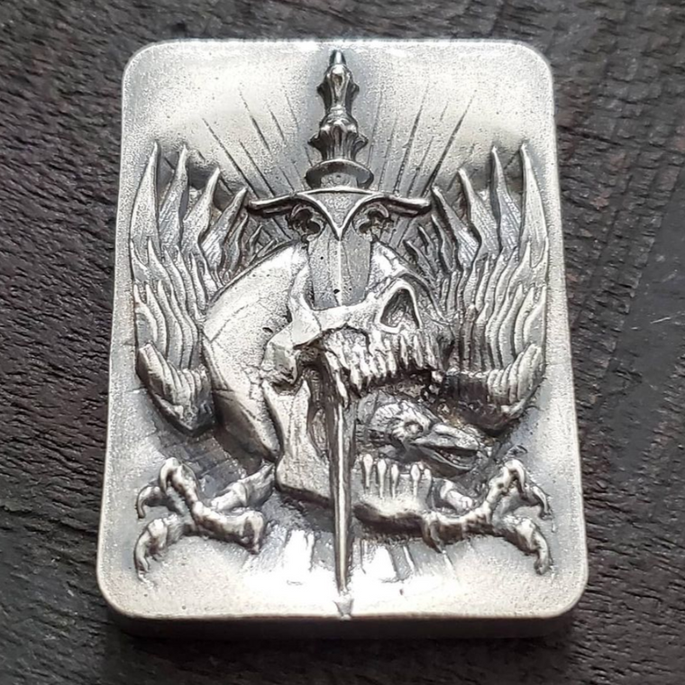 Reckless Metals Art Bar 4oz .999 Fine Silver